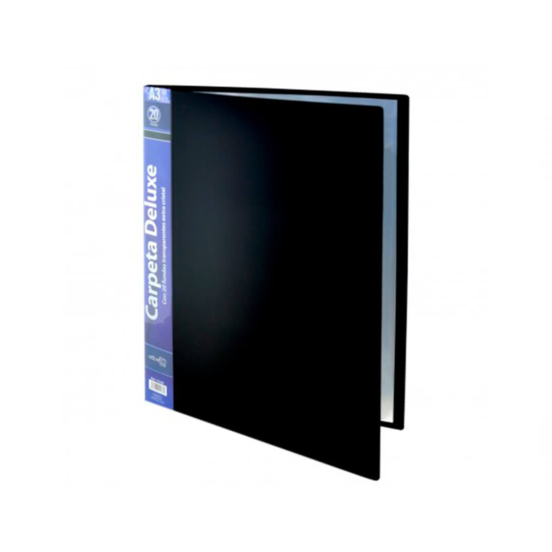 Carpeta Deluxe A3 4 Anelles 25 mm negre