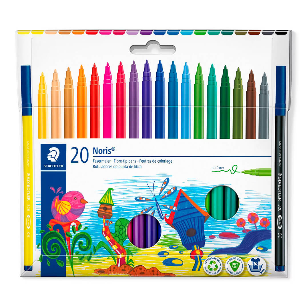 Estoig 20 retoladors Staedtler Noris 326 assortit