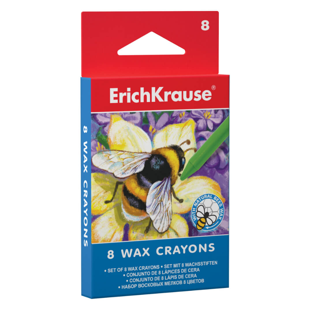 Caja 8 crayones cera colores surtidos