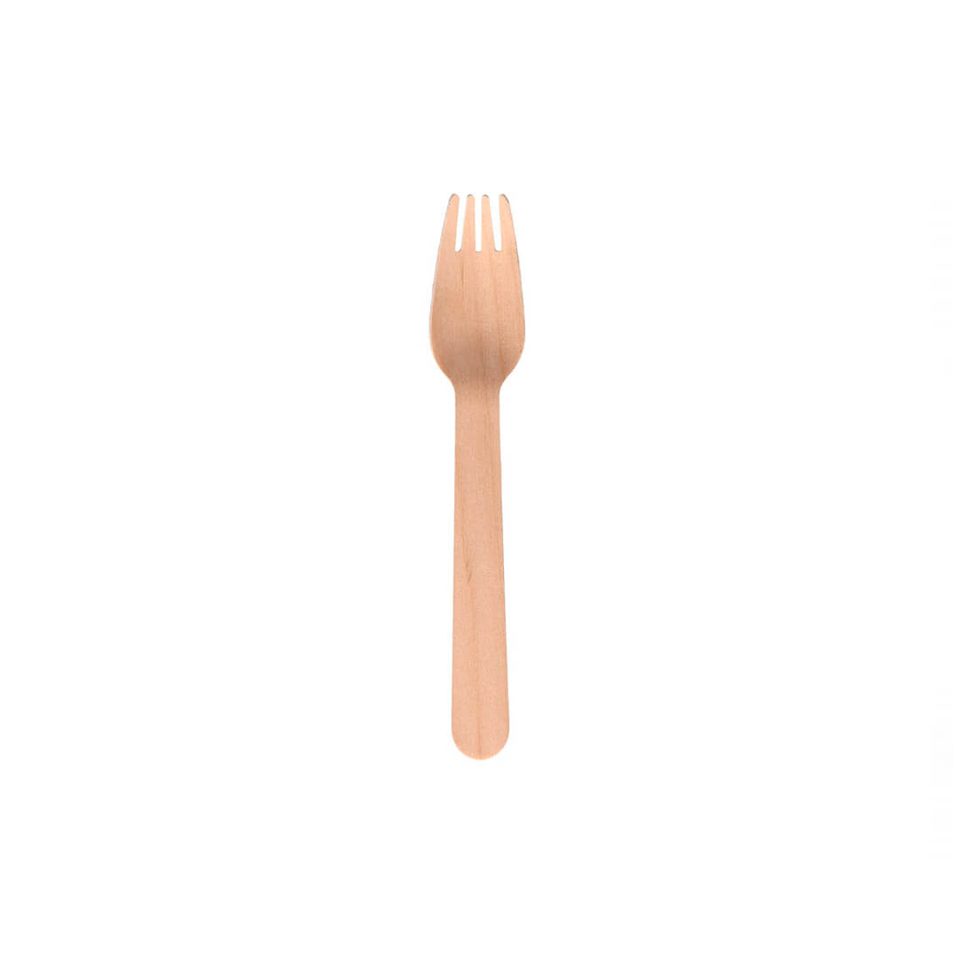 Paquet 100 forquilles fusta 16cm