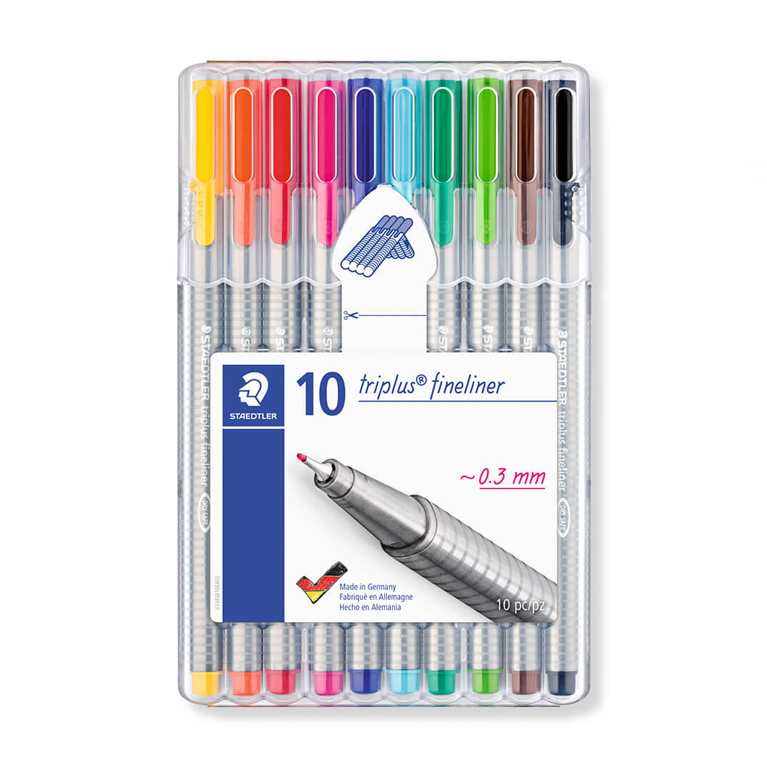 Estuche 10 Staedtler triplus colores surtidos