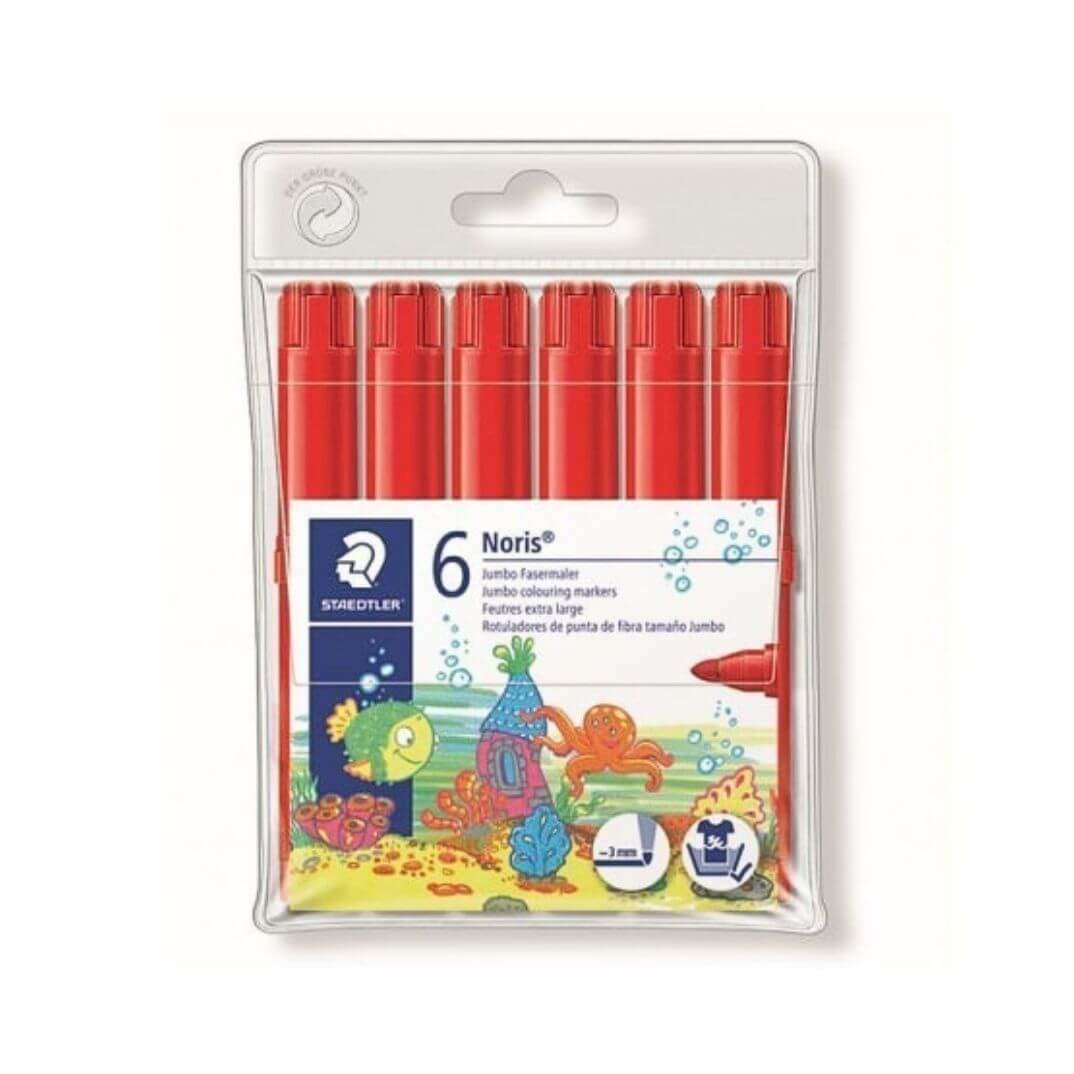 Caixa de 6 retoladors Staedtler Noris 340 Vermell