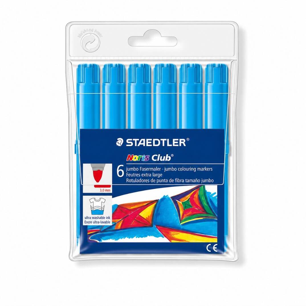 Caja de 6 rotuladores Staedtler Noris 340 Azul cla