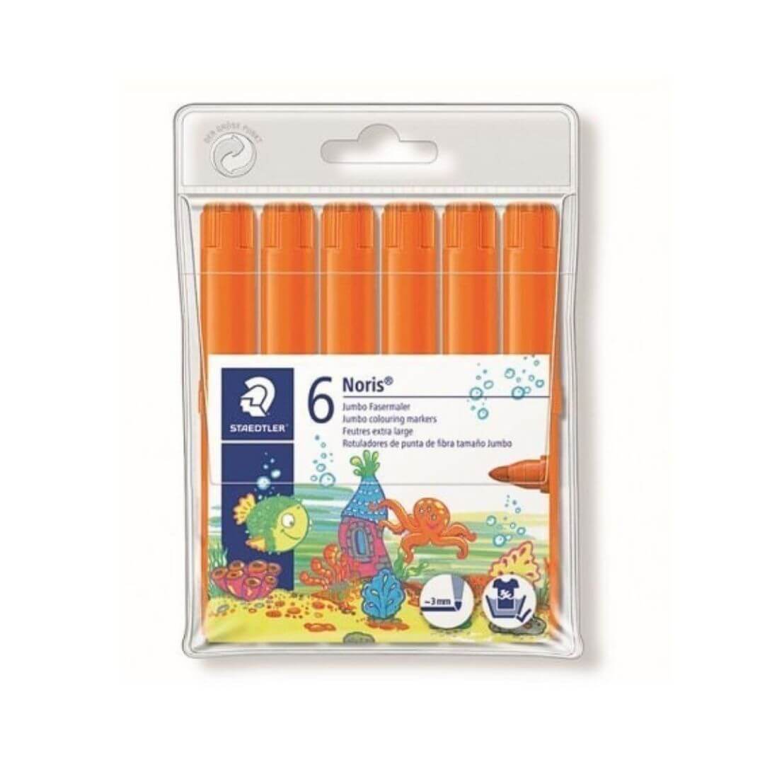 Caixa de 6 retoladors Staedtler Noris 340 Taronja