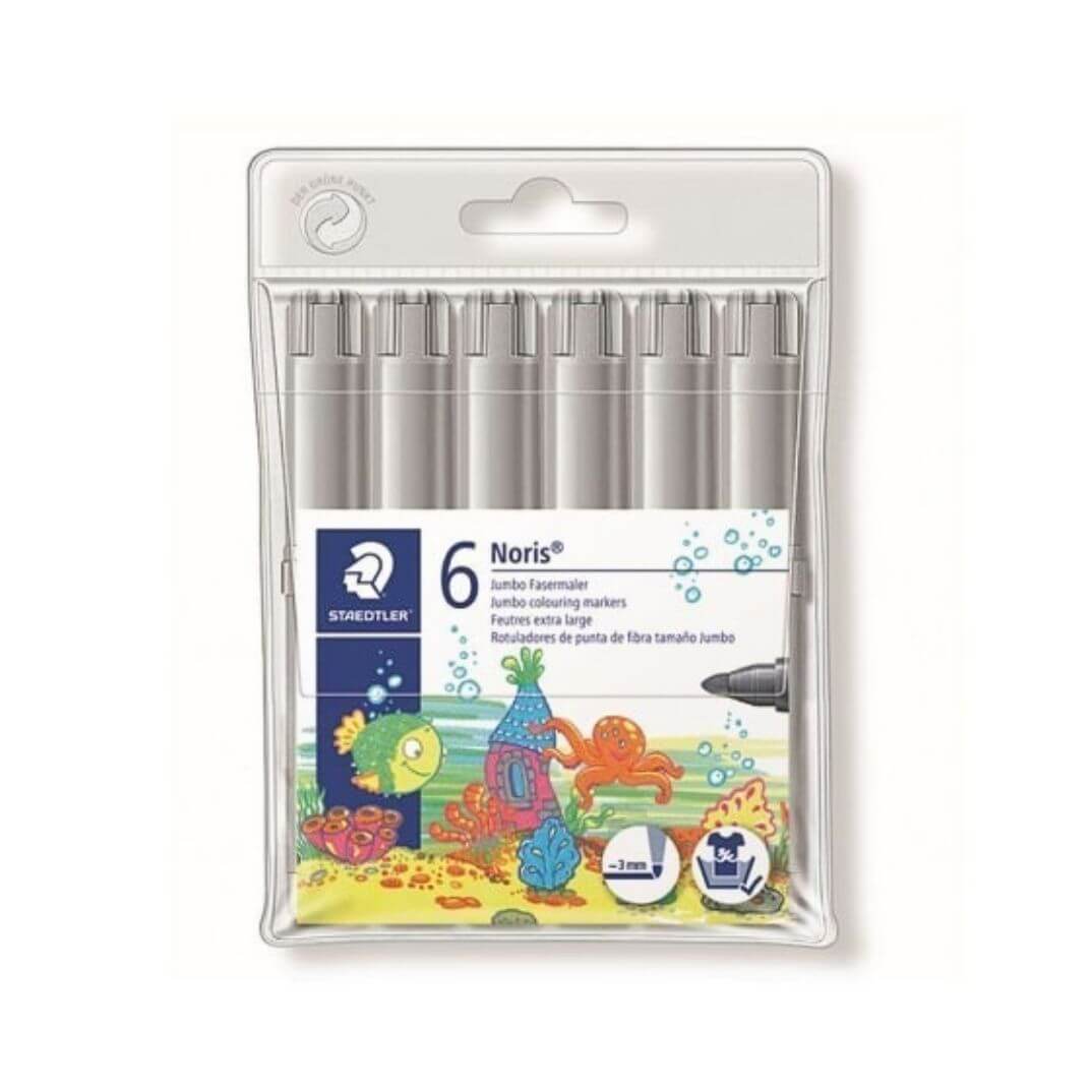 Caja de 6 rotuladores Staedtler Noris 340 gris