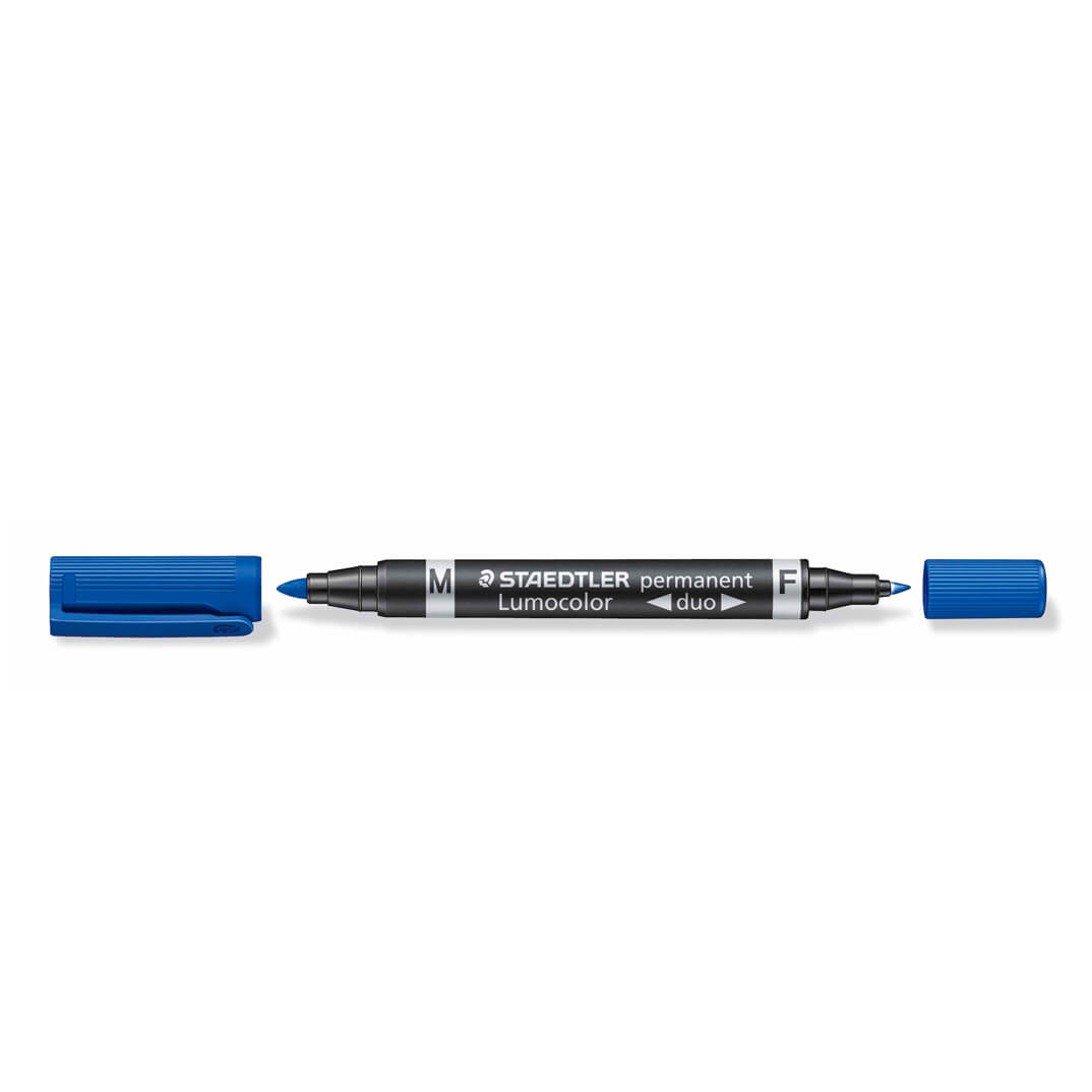 Rotulador Staedtler LUMOCOLOR® permanente duo azul