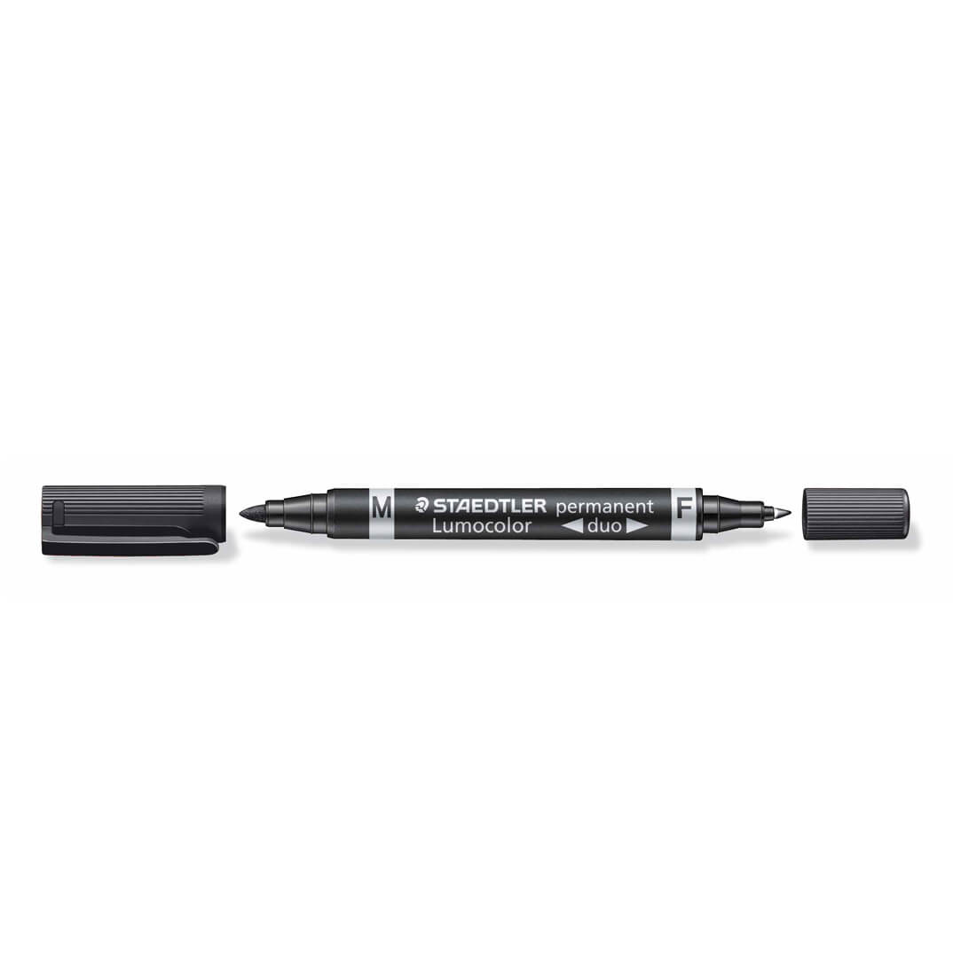 Rotulador Staedtler LUMOCOLOR®permanente duo negro