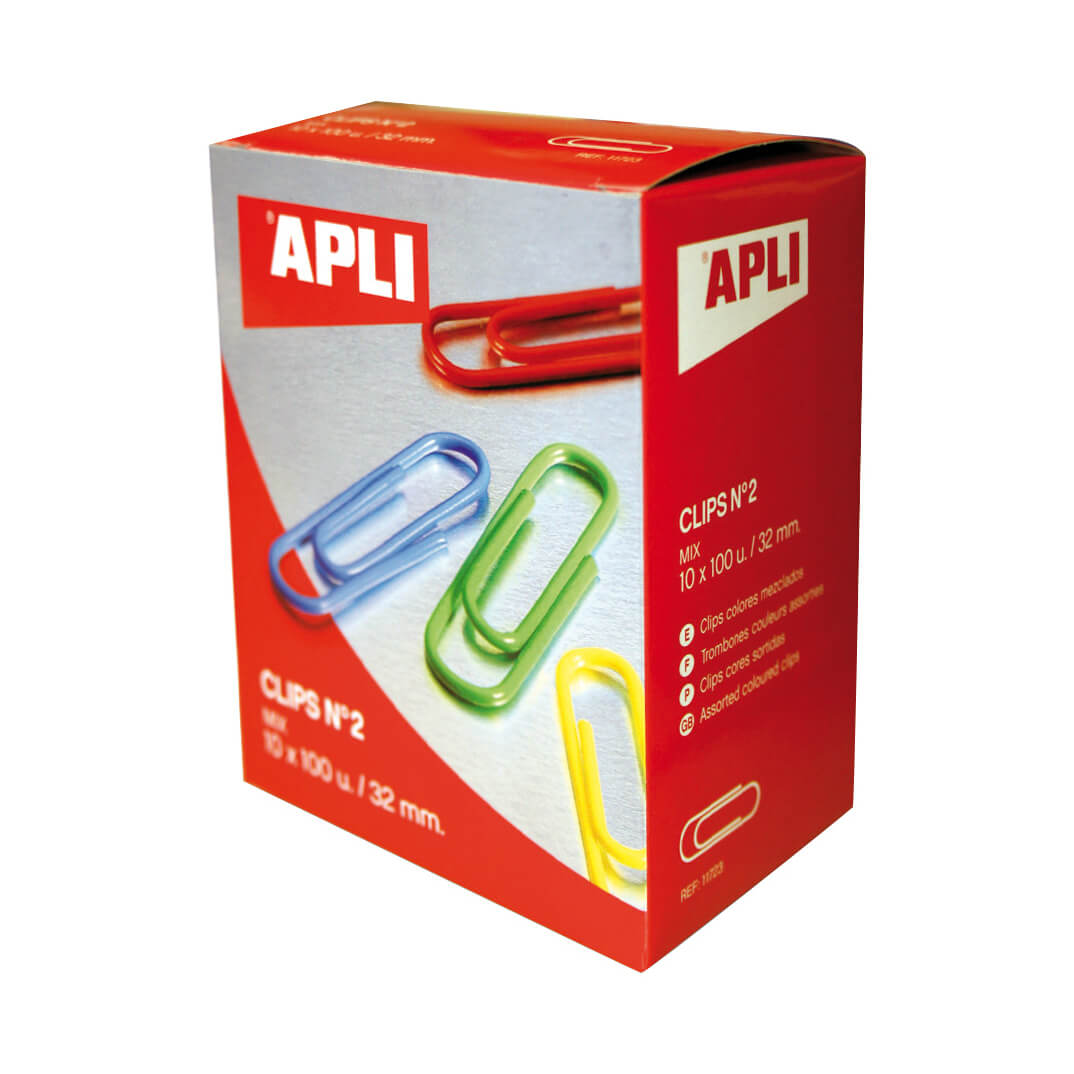 Clips colores surtidos nº 2 (caja 100)