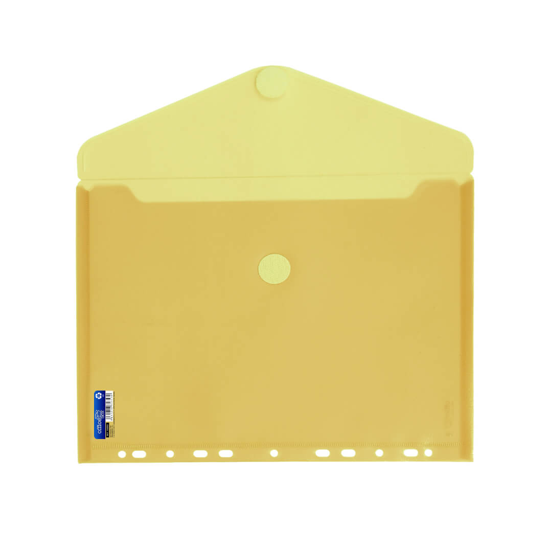 Sobre A4 cierre velcro multitaladro amarillo