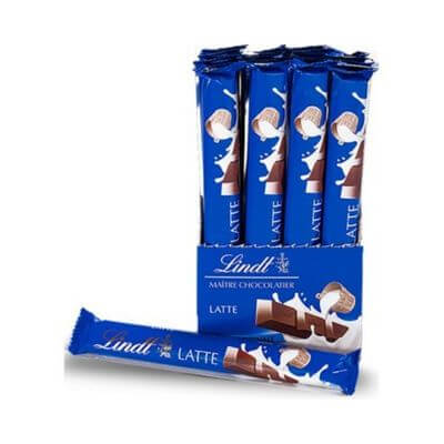 Caixa de 24 xocolatines Lindt gamma blava amb llet