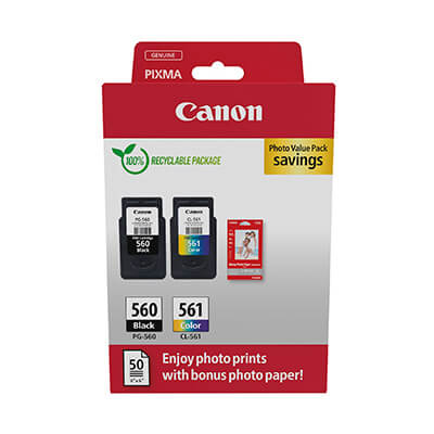 Canon PG560+CL561 negro+tricolor pack de 2