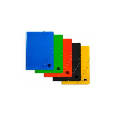 Carpeta gomes Foli solapes cartró plastif. assorti