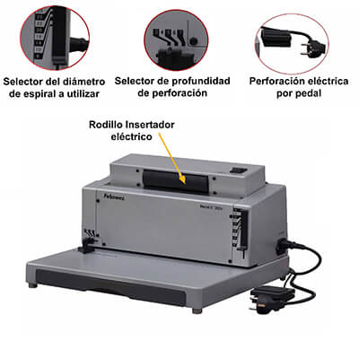 Encuadernadora eléctrica Fellowes Metal E200R