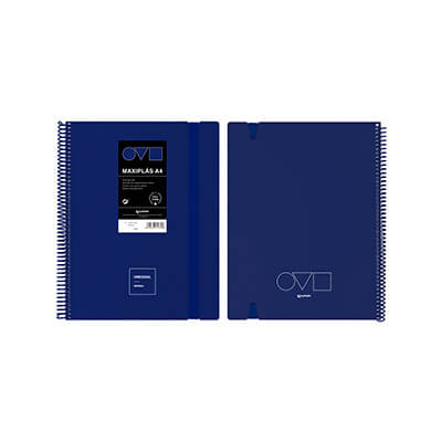 Carpeta 20 fundes Unequal espiral A4 blau