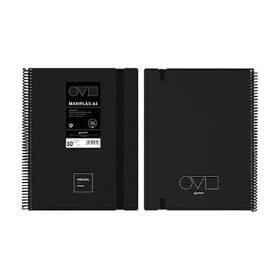 Carpeta 30 fundes Unequal espiral A4 negre