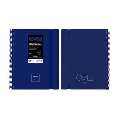 Carpeta 30 fundes Unequal espiral A4 blau