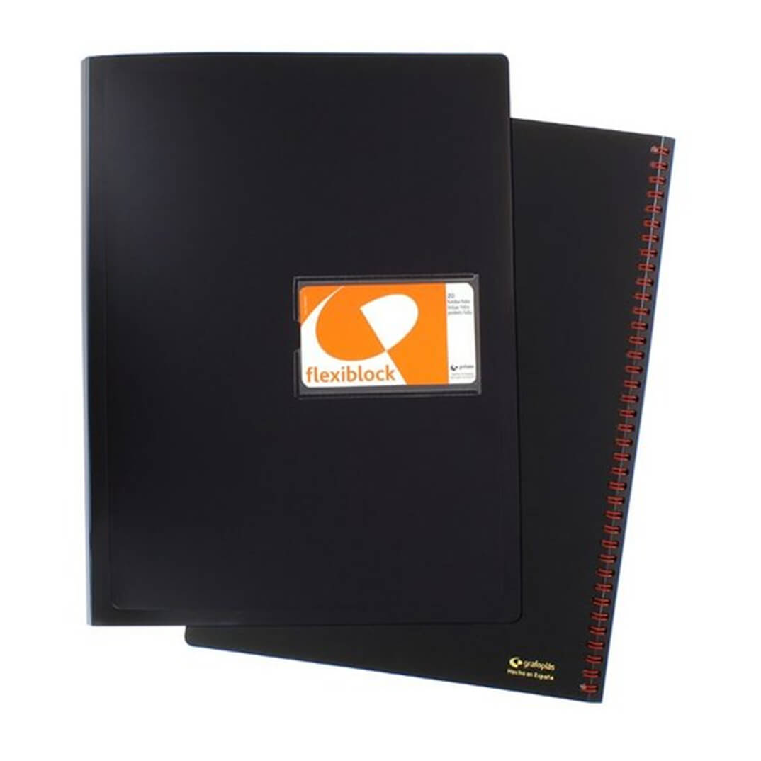 Carpeta 30 fundes foli PP opac rígid negra
