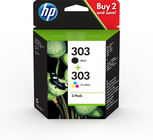 Pack 2 cartutxos HP 303 negre + color