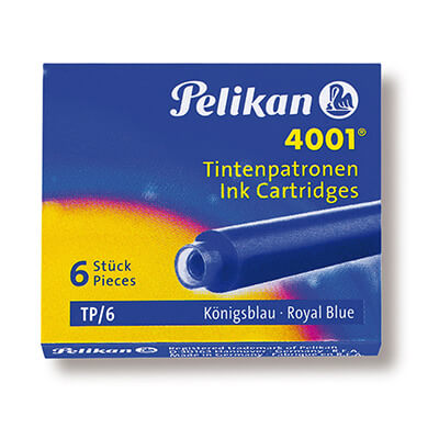 Cajita 6 cartuchos Pelikan TP6 azul real