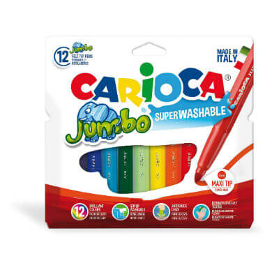 Retoladors Carioca Jumbo caixa 12 colors