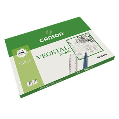 Caja 250 láminas papel vegetal A4 Canson
