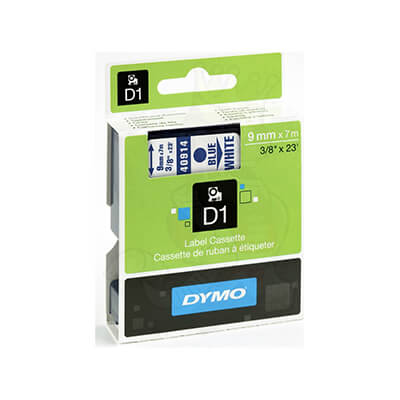 Cinta Dymo D1 9 mm azul/blanco