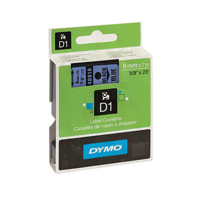 Cinta Dymo D1 9 mm negro/azul