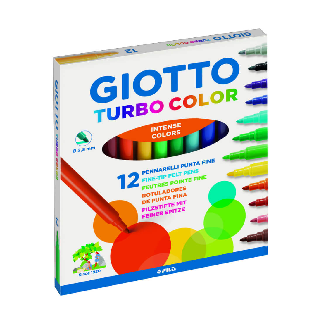 Estoig 12 retoladors Giotto turbo color