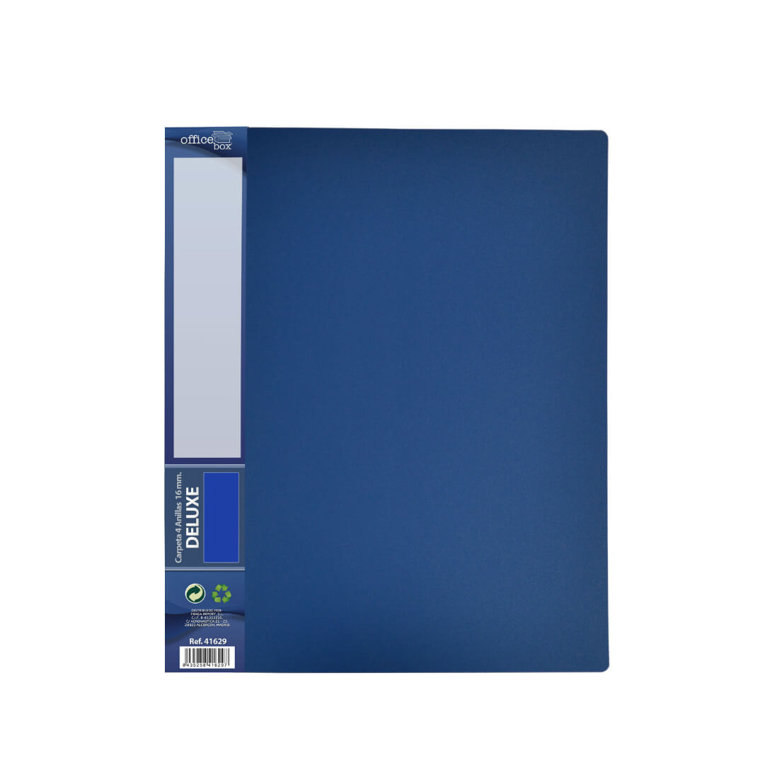 Carpeta Office box anillas 16mm color azul