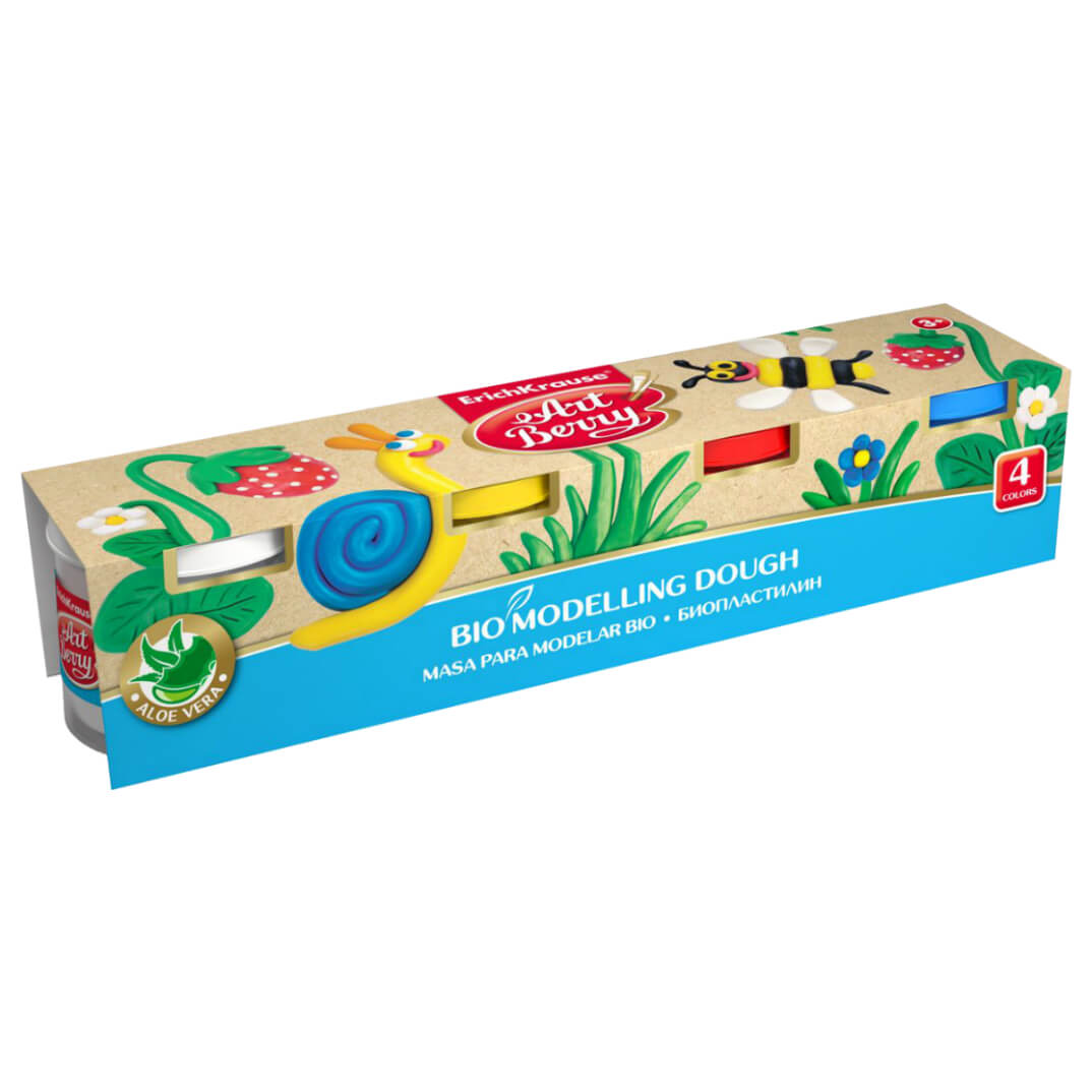 Massa de modelar BIO amb Aloe Vera 4 colors