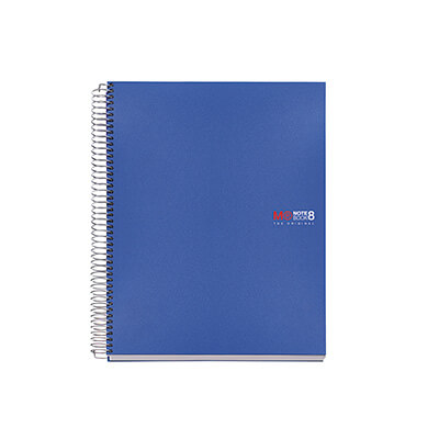 Cuaderno Notebook 8 A4 C5 azul 200 hojas