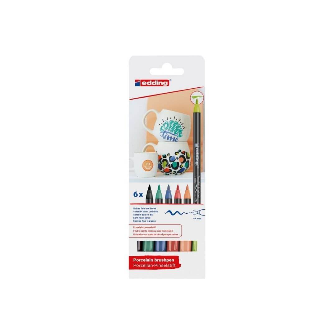 Pack 6 Retolador Edding 4200 pincell porcelana
