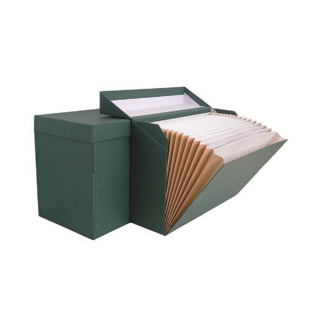 Caja transferencia Folio verde con fuelle