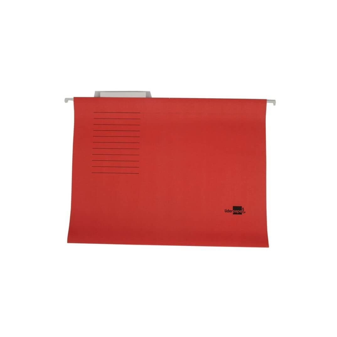 Carpeta penjant Liderpapel A4 vermella (10u)