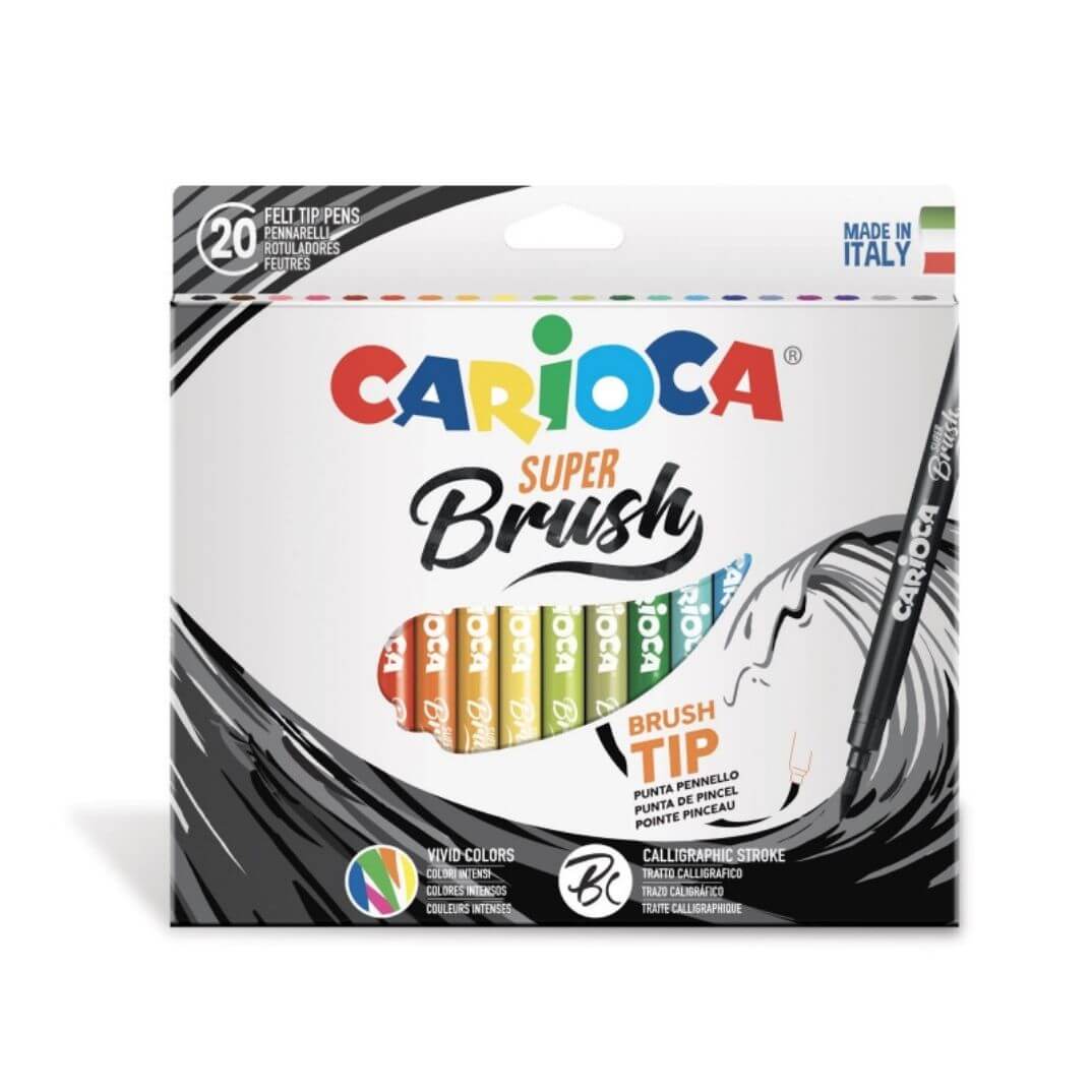 Caixa 20 rotuladors Carioca Super Brush