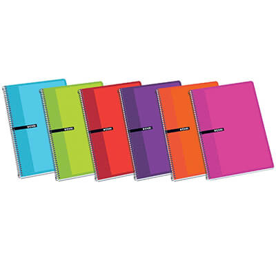 Cuaderno A5 pauta 3 con margen tapa dura