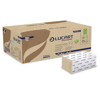Tovalloleta eixugamans Lucart Eco doblegada "V"