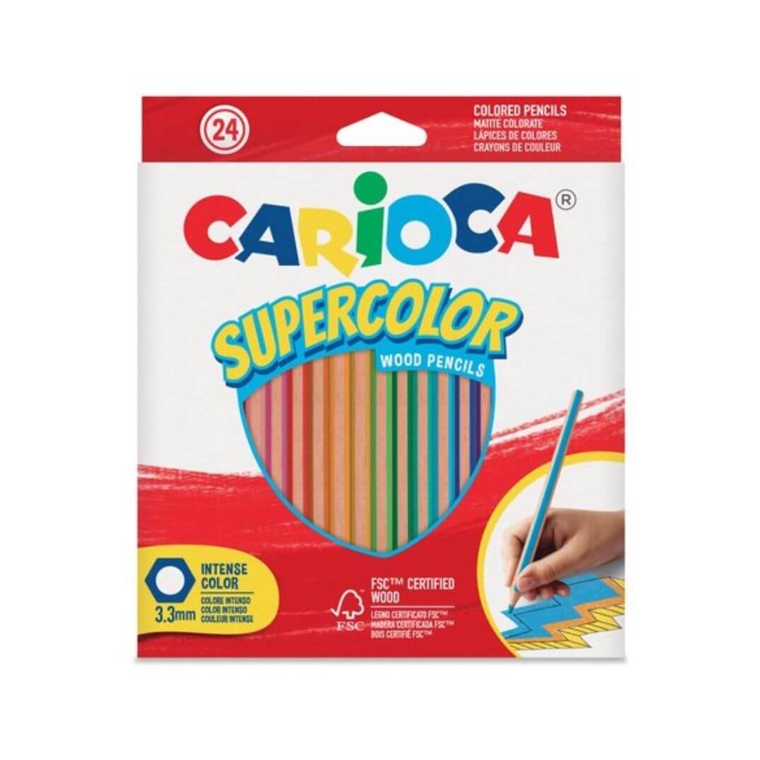 Caja 24 Llapis Carioca triangulars supercolor