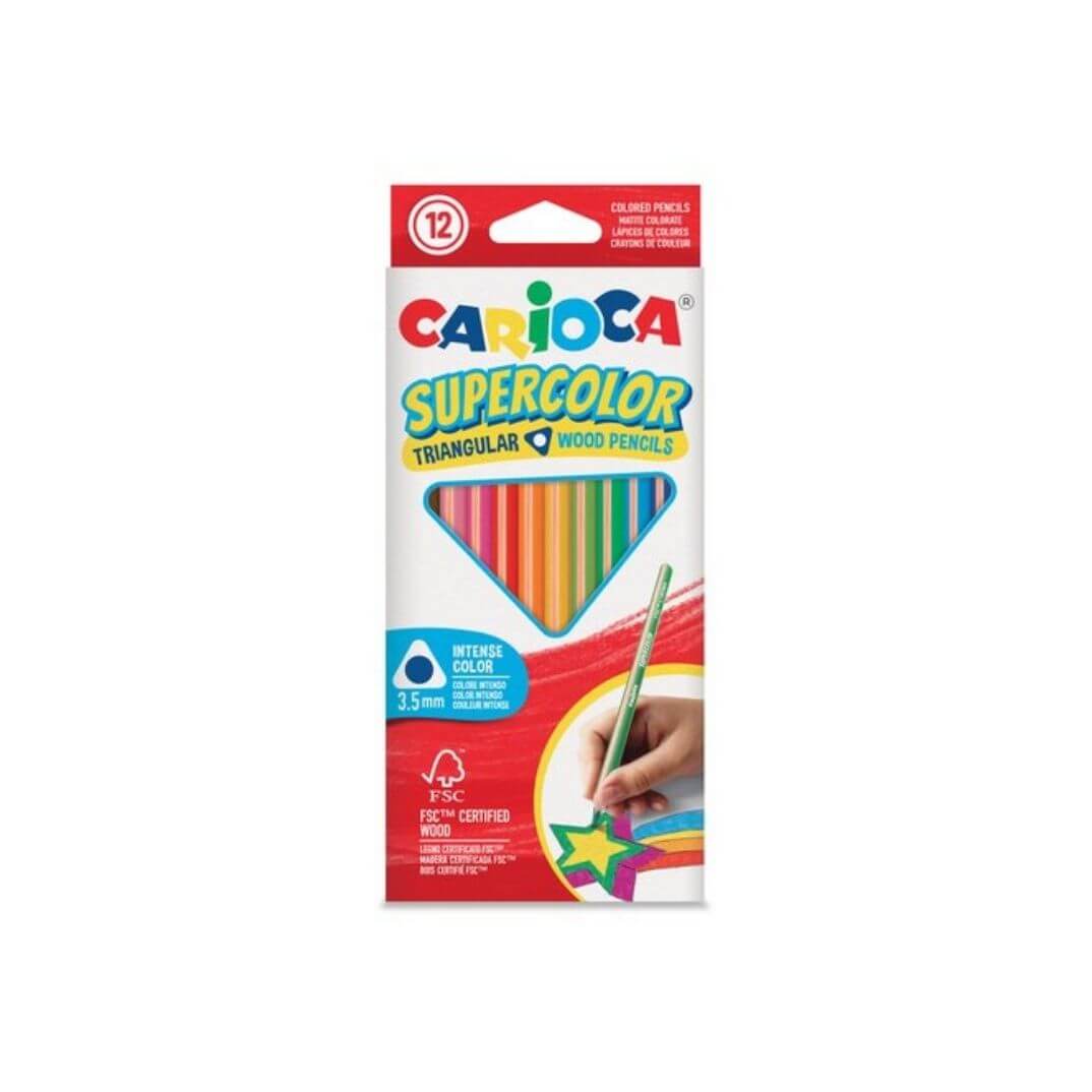 Caja 12 Llapis Carioca triangulars supercolor
