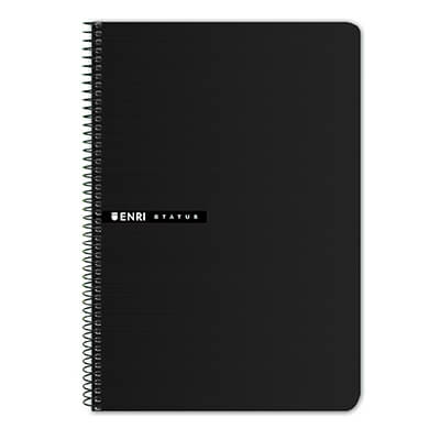 Cuaderno 1/4 espiral Enri C4 tapa dura negro