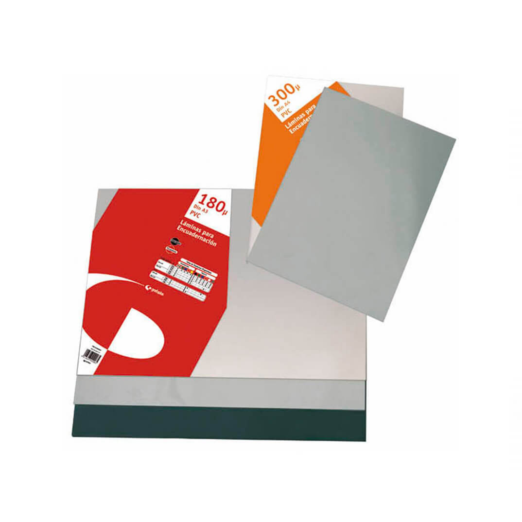 Pack 100 Tapes encuadernar PVC A4 180 micr negre