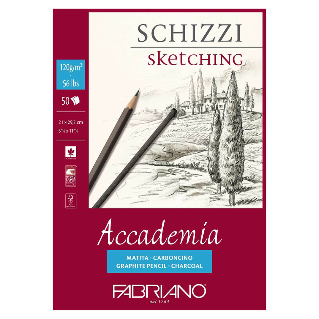 Bloc dibuix Fabriano Accademia A4 120g 50f espiral