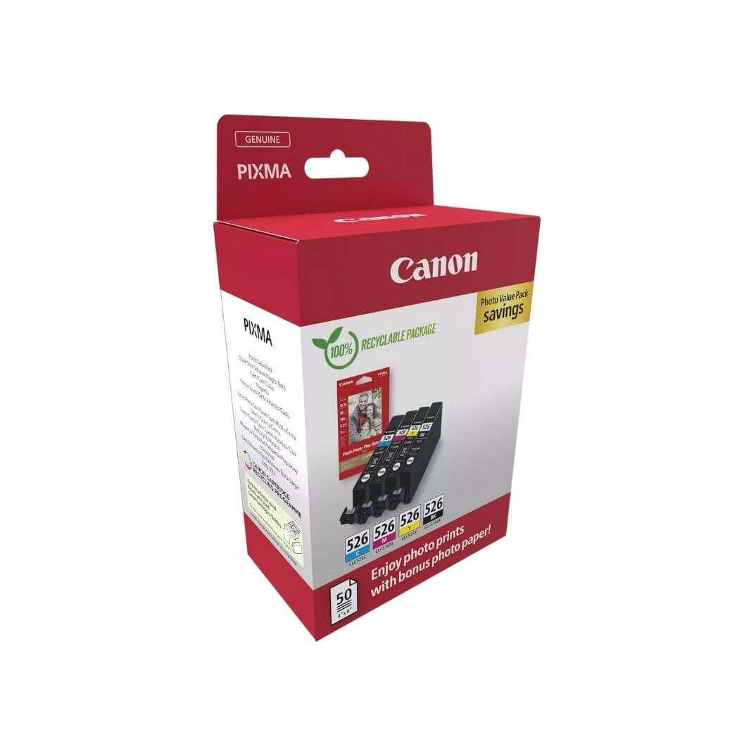 Canon cartutx tinta CLI526CMYK + 50f paper photo