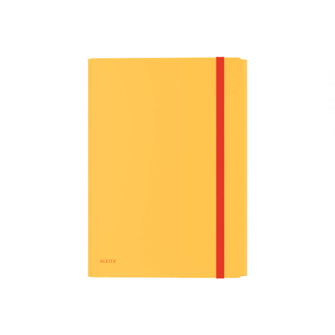 Carpeta 3 solapes amb butxaca Leitz Cosy groc