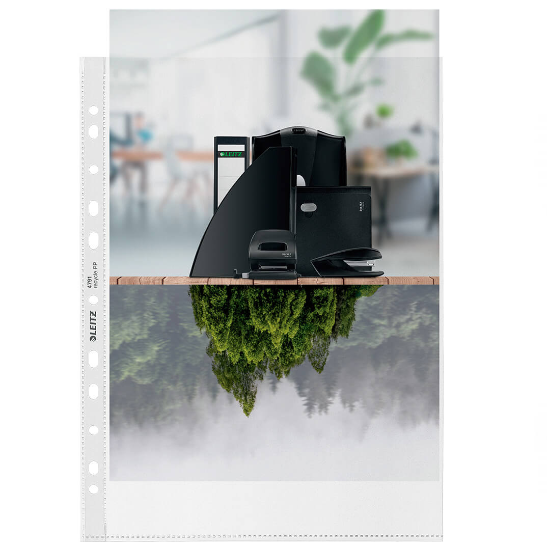 Caja 100 Fundas A4 multitaladro recycle