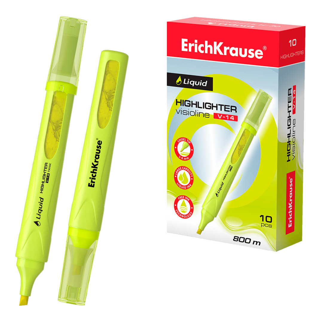 Retolador fluorescent ErichKrause V-14 groc