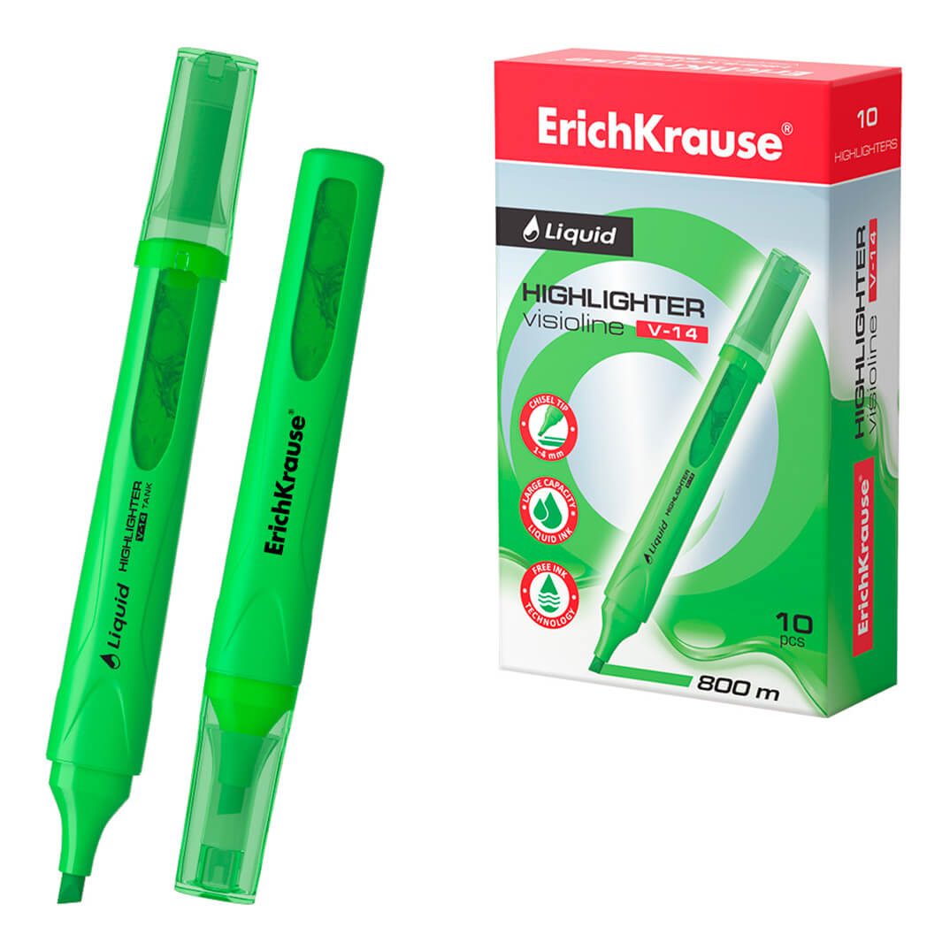 Retolador fluorescent ErichKrause V-14 verd