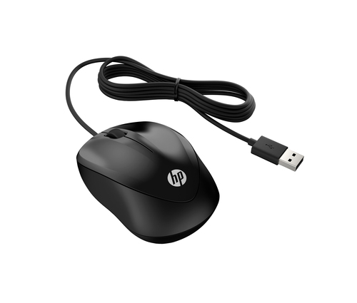 Ratón HP 1000 con cable negro