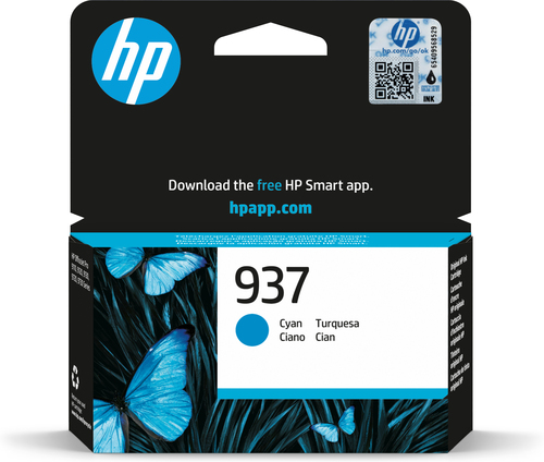 Cartutx de tinta original HP 937 cian