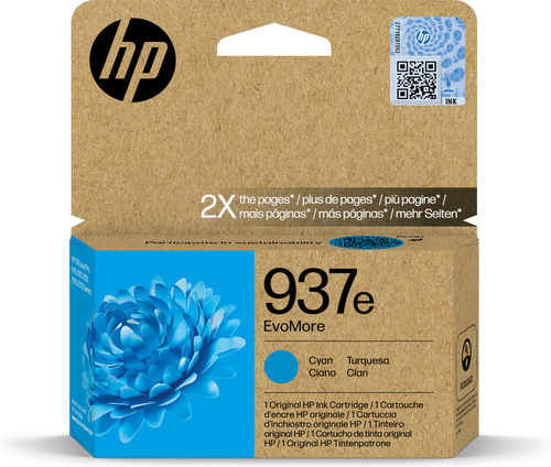 Cartutx de tinta original HP 937e cian